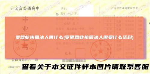变营业执照法人带什么(变更营业执照法人需要什么资料)