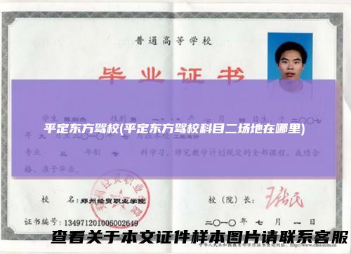 平定东方驾校(平定东方驾校科目二场地在哪里)