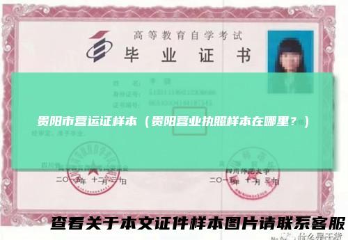 贵阳市营运证样本（贵阳营业执照样本在哪里？）