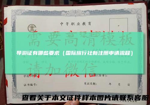 导游证有哪些要求（国际旅行社新注册申请流程）