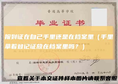 报到证在自己手里还是在档案里(手里拿着登记证放在档案里吗?)
