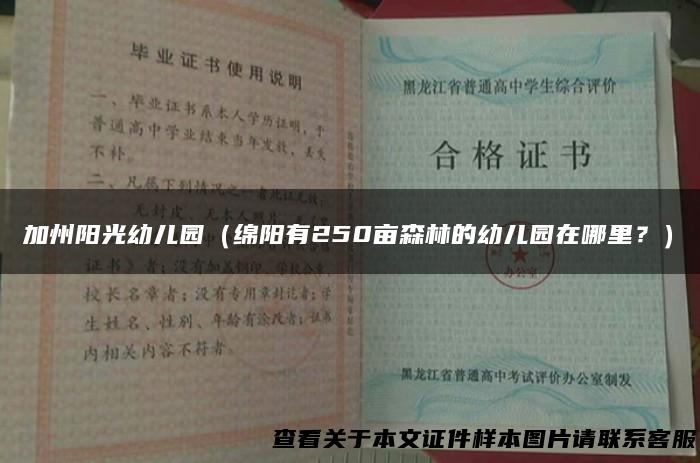加州阳光幼儿园（绵阳有250亩森林的幼儿园在哪里？）
