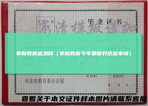 阜新教育信息网(阜新教育今年要做好这些事情)