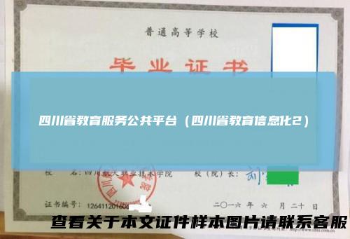 四川省教育服务公共平台(四川省教育信息化2)