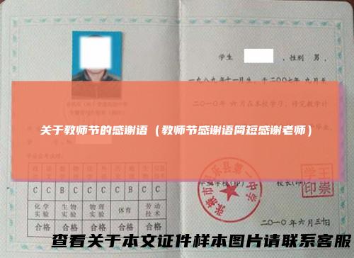 关于教师节的感谢语(教师节感谢语简短感谢老师)