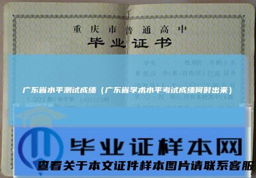 广东省水平测试成绩（广东省学术水平考试成绩何时出来）