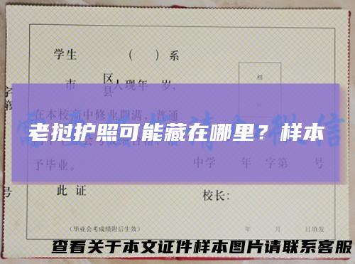 老挝护照可能藏在哪里？样本