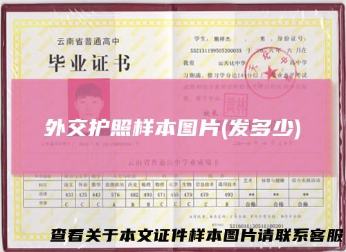外交护照样本图片(发多少)