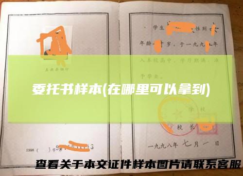 委托书样本(在哪里可以拿到)