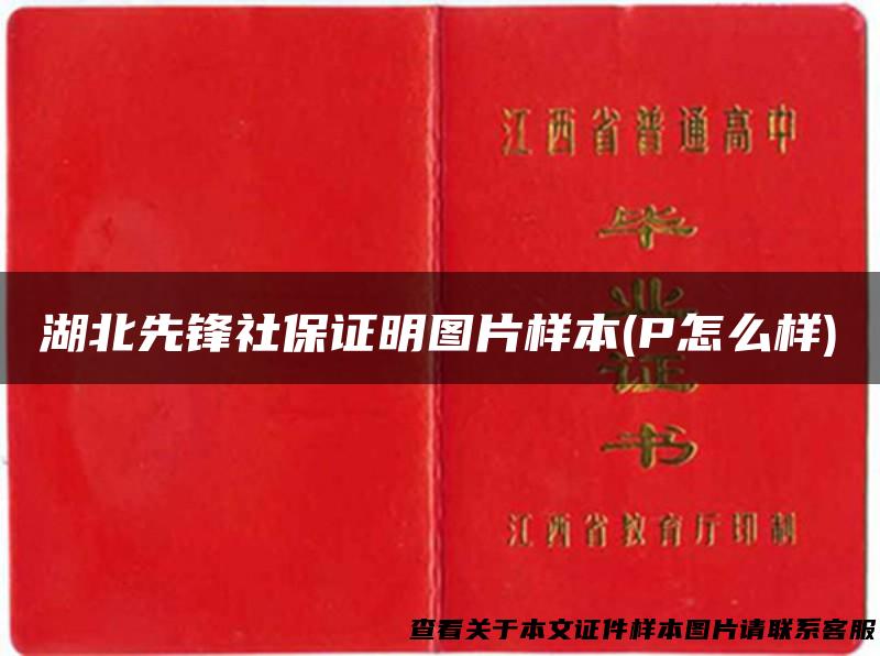 湖北先锋社保证明图片样本(P怎么样)