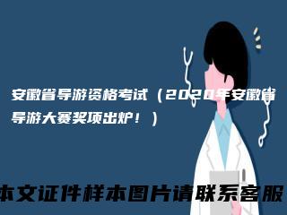 安徽省导游资格考试（2020年安徽省导游大赛奖项出炉！）