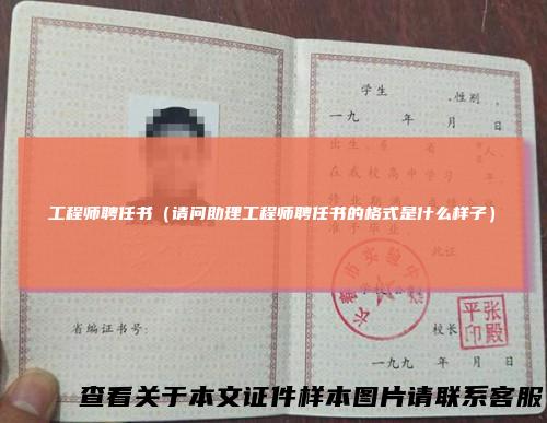 工程师聘任书(请问助理工程师聘任书的格式是什么样子)
