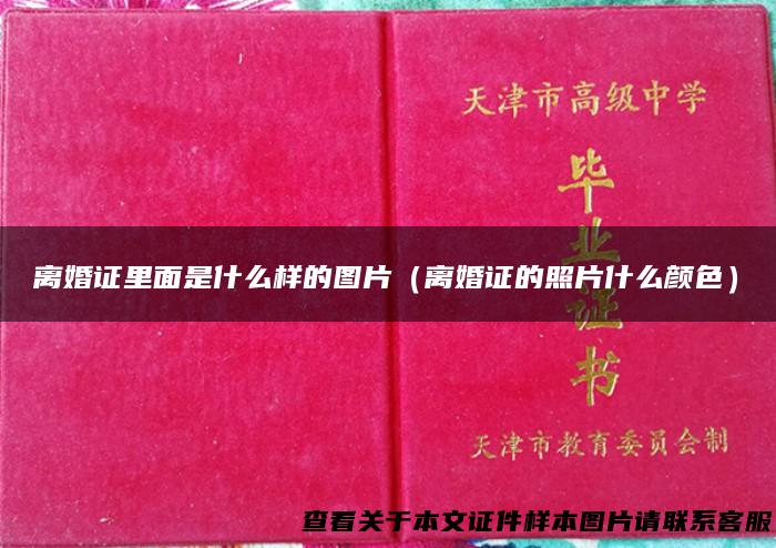 离婚证里面是什么样的图片（离婚证的照片什么颜色）