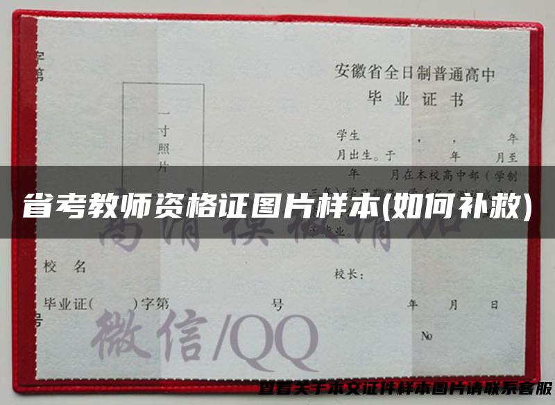 省考教师资格证图片样本(如何补救)