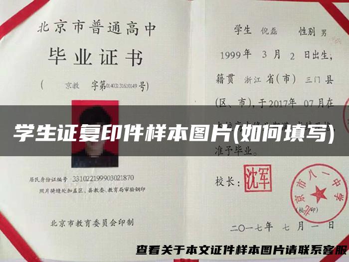 学生证复印件样本图片(如何填写)