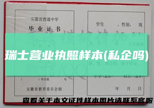 瑞士营业执照样本(私企吗)