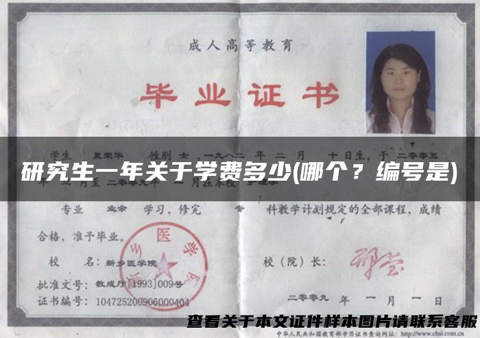 研究生一年关于学费多少(哪个？编号是)