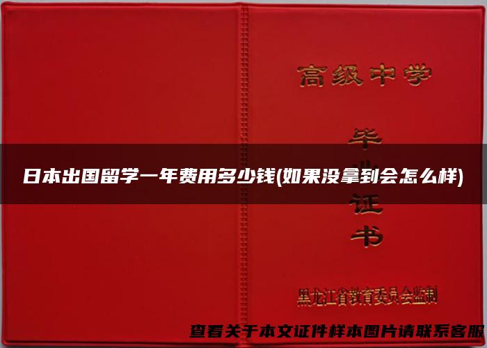 日本出国留学一年费用多少钱(如果没拿到会怎么样)