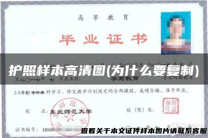 护照样本高清图(为什么要复制)