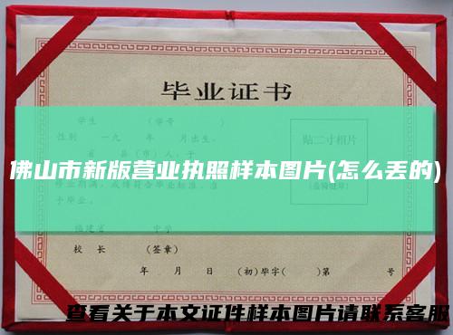 佛山市新版营业执照样本图片(怎么丢的)