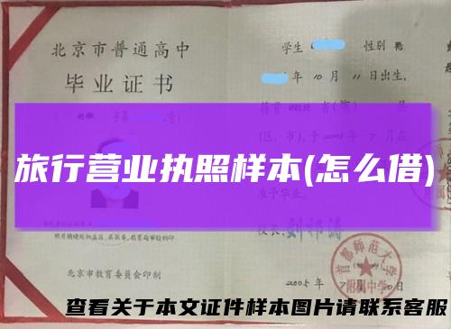 旅行营业执照样本(怎么借)