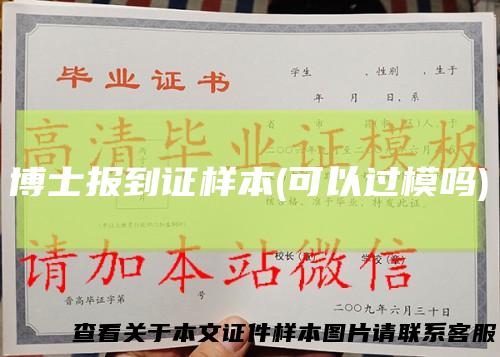 博士报到证样本(可以过模吗)