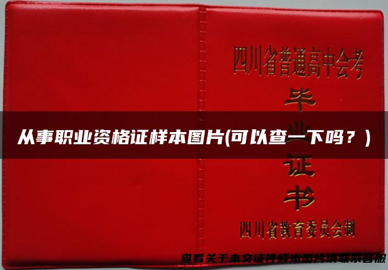 从事职业资格证样本图片(可以查一下吗？)