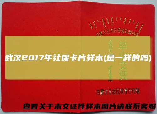 武汉2017年社保卡片样本(是一样的吗)