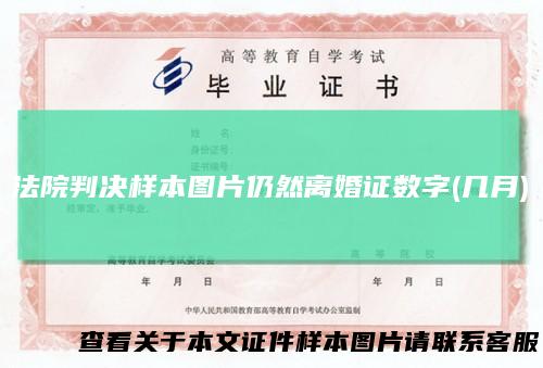法院判决样本图片仍然离婚证数字(几月)