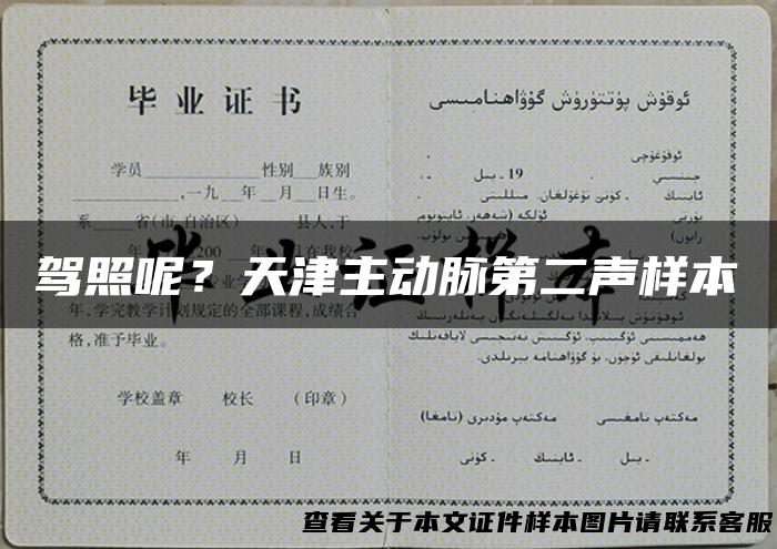 驾照呢？天津主动脉第二声样本