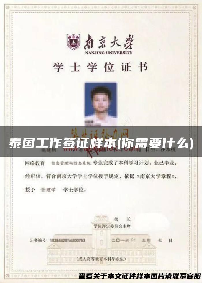 泰国工作签证样本(你需要什么)