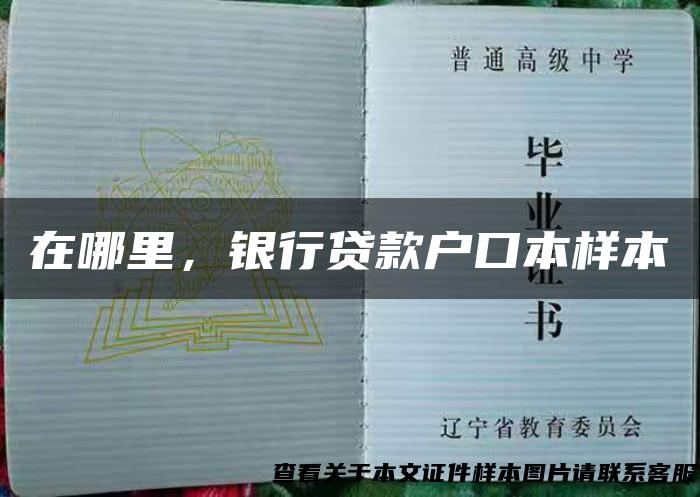 在哪里，银行贷款户口本样本