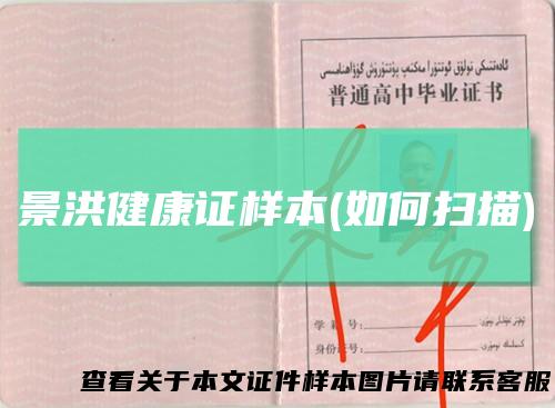 景洪健康证样本(如何扫描)