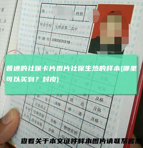 普通的社保卡片图片社保生热的样本(哪里可以买到？封皮)