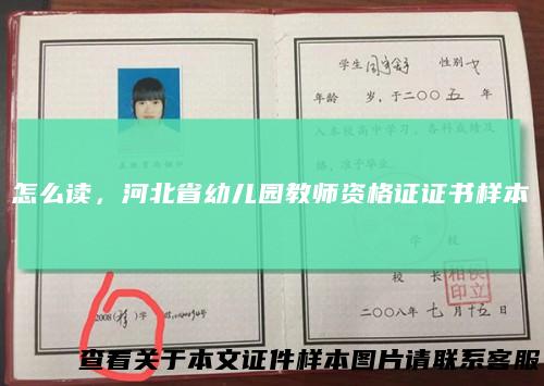 怎么读，河北省幼儿园教师资格证证书样本