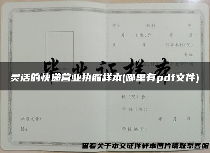 灵活的快递营业执照样本(哪里有pdf文件)