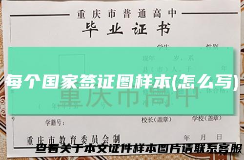 每个国家签证图样本(怎么写)