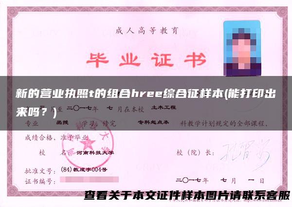 新的营业执照t的组合hree综合征样本(能打印出来吗？)
