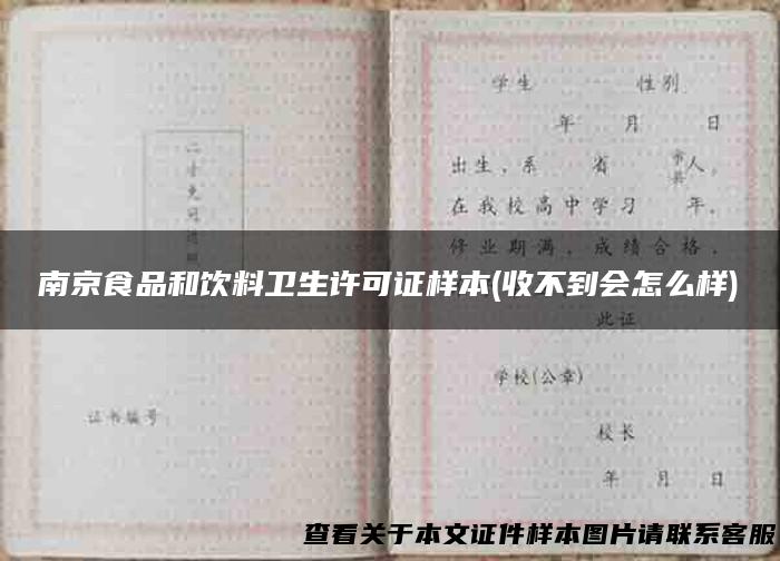 南京食品和饮料卫生许可证样本(收不到会怎么样)