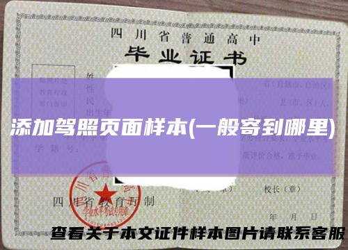 添加驾照页面样本(一般寄到哪里)