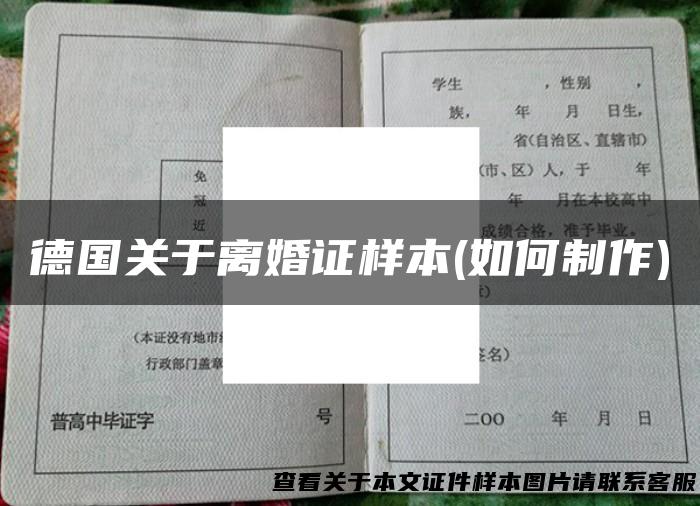 德国关于离婚证样本(如何制作)