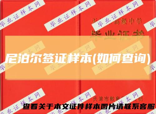 尼泊尔签证样本(如何查询)