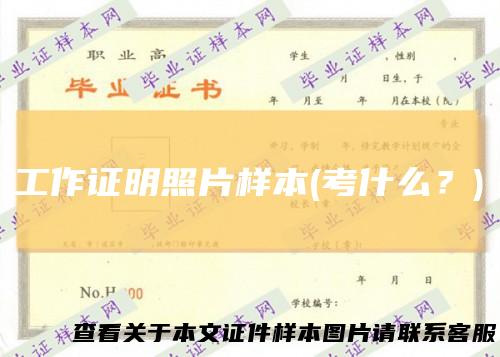 工作证明照片样本(考什么？)