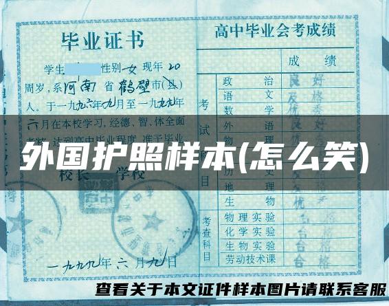 外国护照样本(怎么笑)