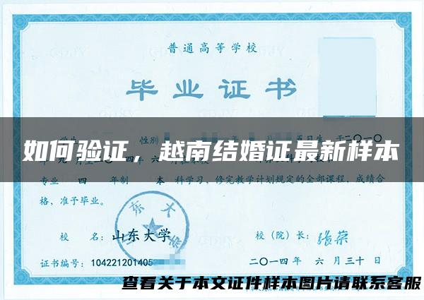 如何验证，越南结婚证最新样本