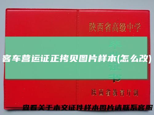 客车营运证正拷贝图片样本(怎么改)