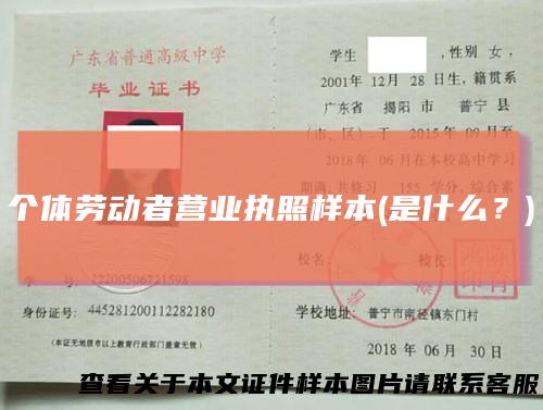 个体劳动者营业执照样本(是什么？)