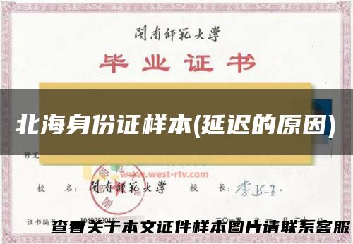 北海身份证样本(延迟的原因)