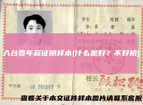 入台费年薪证明样本(什么是好？不好拍)