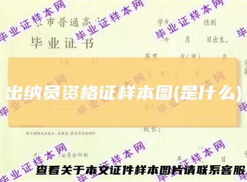 出纳员资格证样本图(是什么)
